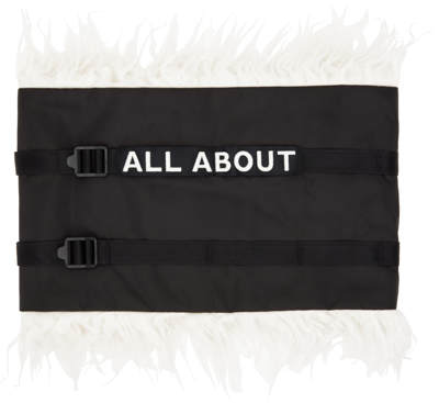 A. A. Spectrum Black Embroidered Neck Warmer In Void Black