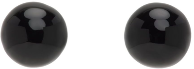 Dries Van Noten Black Ball Earrings In 900 Black