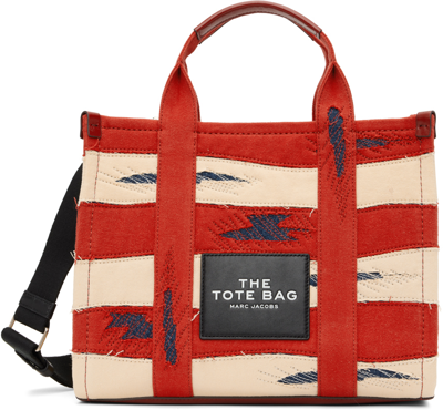 Marc Jacobs Red 'the Americana' Tote In 646 Red Denim Multi