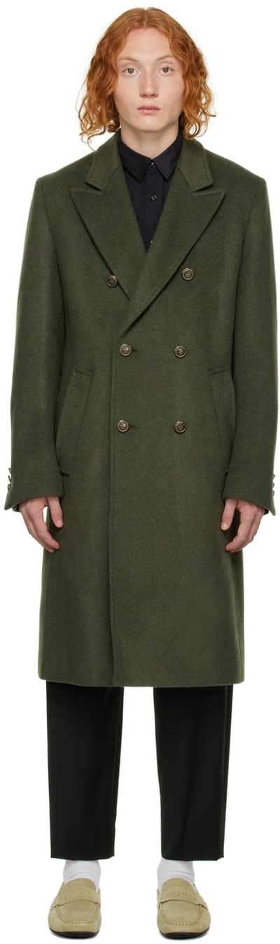 Hugo Green Miroy Coat In 304 Dark Green