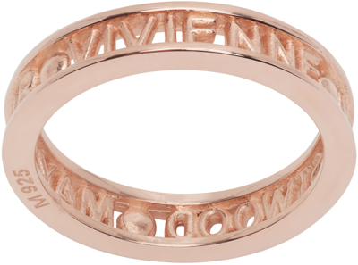 Vivienne Westwood Rose Gold Westminster Ring In G002 Pink Gold