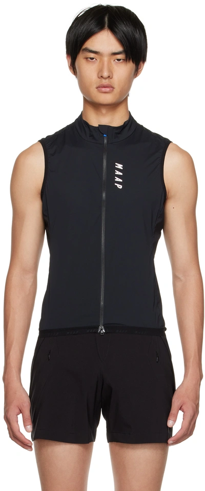 Maap Draft Team Mesh-panelled Ripstop Cycling Gilet In Black