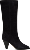 Isabel Marant Woman Boot Charcoal Size 4 Calfskin In 02fk Faded Black