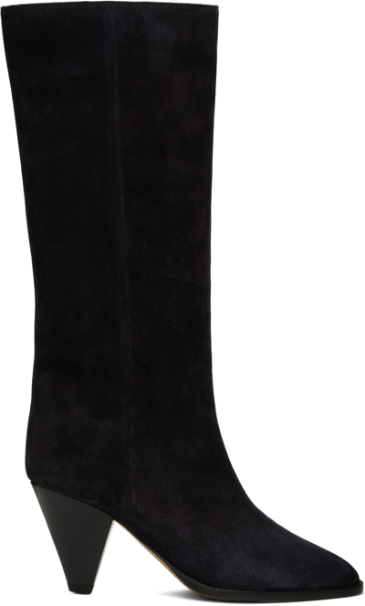 Isabel Marant Black Rouxy Boots In 02fk Faded Black | ModeSens