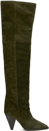 Isabel Marant Khaki Riria Boots In 67ki Khaki
