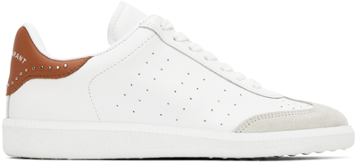 Isabel Marant White White Brown Bryce Leather Sneakers