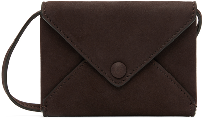 The Row Brown Mini Envelope Pouch In Ubp Umber Pld