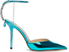 JIMMY CHOO BLUE SAEDA 100 HEELS