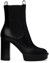 GIANVITO ROSSI BLACK CHESTER 70 CHELSEA BOOTS