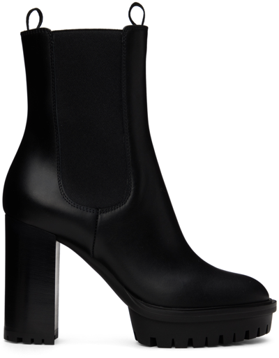 Gianvito Rossi Chester 70 Leather Ankle Boots In Black