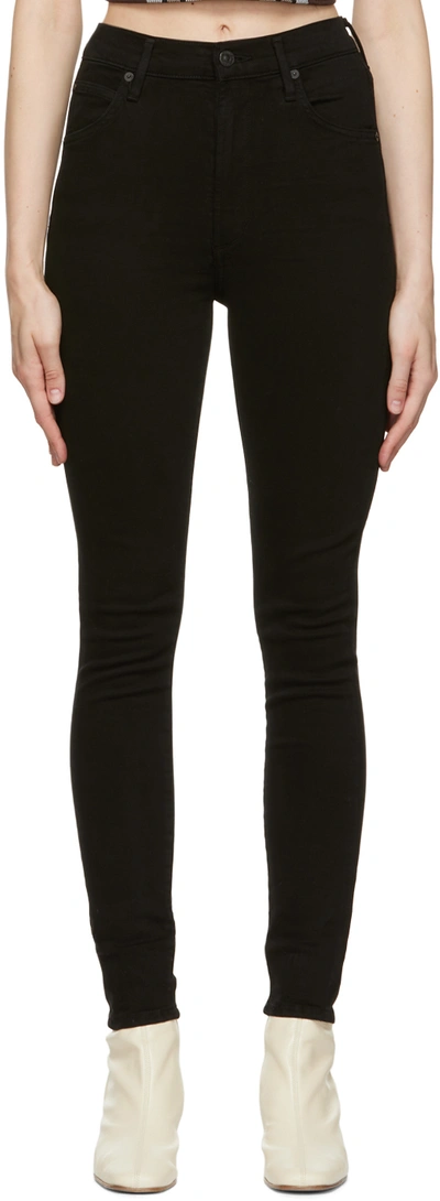 Citizens Of Humanity Black Chrissy Jeans In Plush Black