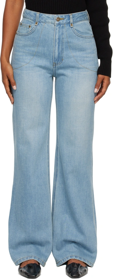 Drae Blue Low-rise Jeans In Light Blue
