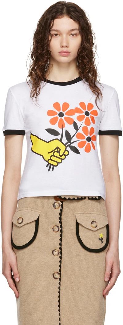 Cormio Mazzolino Fiori Ringer T-shirt In Multi-colored