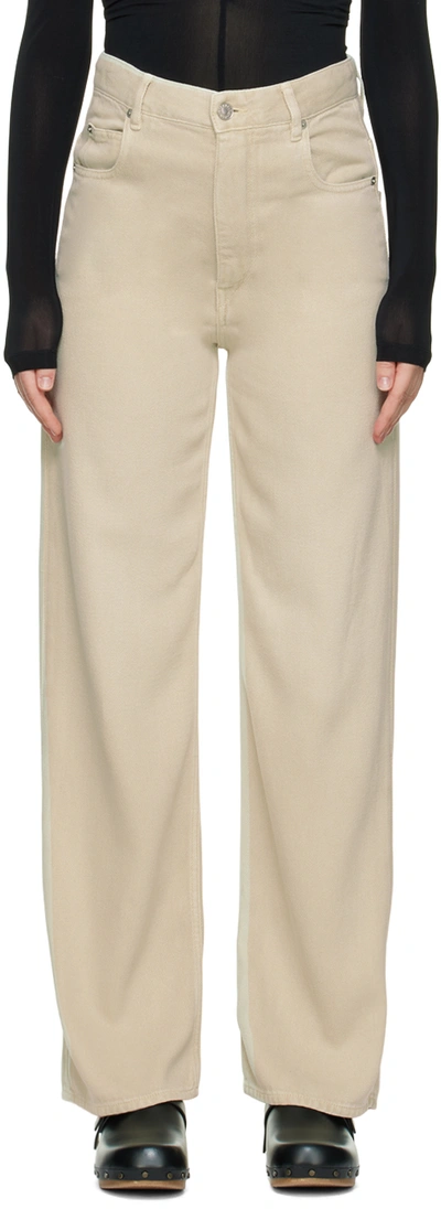 Isabel Marant Étoile Beige Tilorsya Trousers In Powder