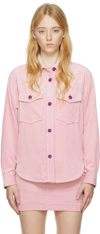 Isabel Marant Woman Madiana Shirt In Pink Corduroy