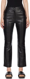 STAND STUDIO BLACK AVERY LEATHER trousers