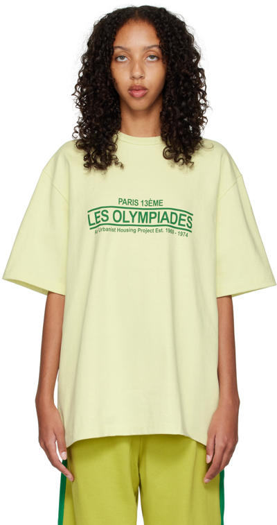 Song For The Mute Yellow 'les Olympiades' T-shirt In Lco Limoncello