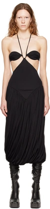 Stella Mccartney Midi Dress With Halter Neckline And Triangle Bra In 1000 Black