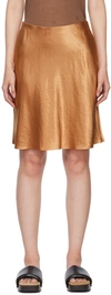 Vince Tan Slip Miniskirt In Nile