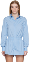 Wardrobe.nyc Classic Cotton Long-sleeved Shirt In Blue