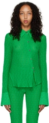 Song For The Mute Green Twisted Shirt In Grn Green