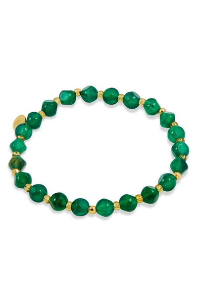 Savvy Cie Jewels Natural Stone Healing Bracelet In Green