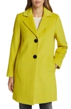 Sam Edelman Notch Collar Wool Blend Jacket In Citrus Yellow