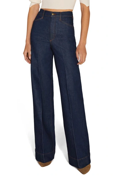 Favorite Daughter The Mischa Super High Waist Wide Leg Jeans In Pepper