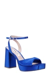 Nina Women's Stacie Platform Evening Sandal Women's Shoes In Electric Blue