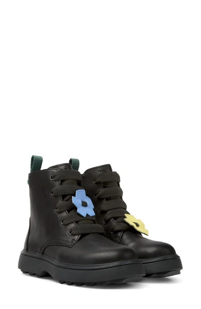 Camper Norte Twins Floral-patch Boots In Black