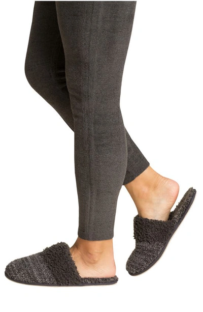 Barefoot Dreams Women's Cozychic Malibu Slippers In Heathered Carbon/ Graphite