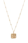 Miranda Frye Harlow Initial Pendant Necklace In Gold - V