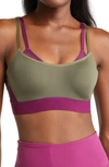 Natori Gravity Contour Underwire Coolmax Sports Bra (38ddd) In Vine/jewel Violet