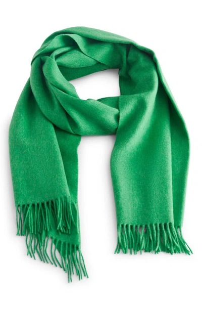 & Other Stories Fringe Wool Scarf In Green