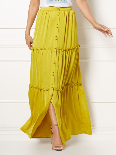 New York And Company Sasha Maxi Skirt In Wales Green