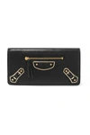 BALENCIAGA Metallic Edge textured-leather wallet