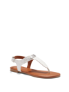 New York And Company Faux-leather T-strap Sandals White