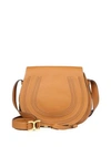 Chloé Medium Marcie Leather Saddle Bag In Tan