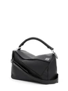 Loewe Puzzle Medium Leather Shoulder Bag In Black