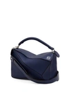 Loewe Puzzle Medium Leather Shoulder Bag In Marine