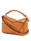Loewe Puzzle Medium Leather Shoulder Bag In Tan