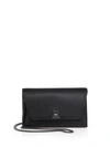 Akris Mini Anouk Envelope Leather Crossbody Bag In Black