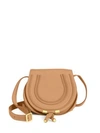 Chloé Small Marcie Leather Saddle Bag In Nut