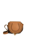 Chloé Small Marcie Leather Saddle Bag In Tan