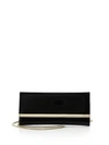 JIMMY CHOO Milla Patent Leather & Suede Clutch