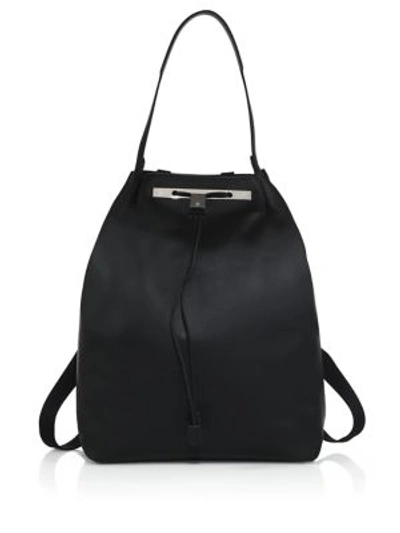 The Row Backpack 11 Leather Bag, Black