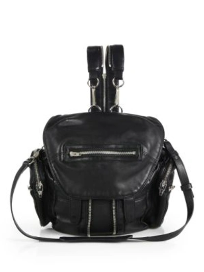 Alexander Wang Marti Leather Convertible Backpack In Black
