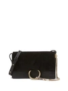 CHLOÉ SMALL FAYE LEATHER & SUEDE SHOULDER BAG,400086700599