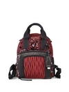 MIU MIU Embellished Leather Trim Mini Backpack