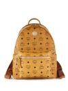 Mcm Small Stark Visetos Backpack In Cognac